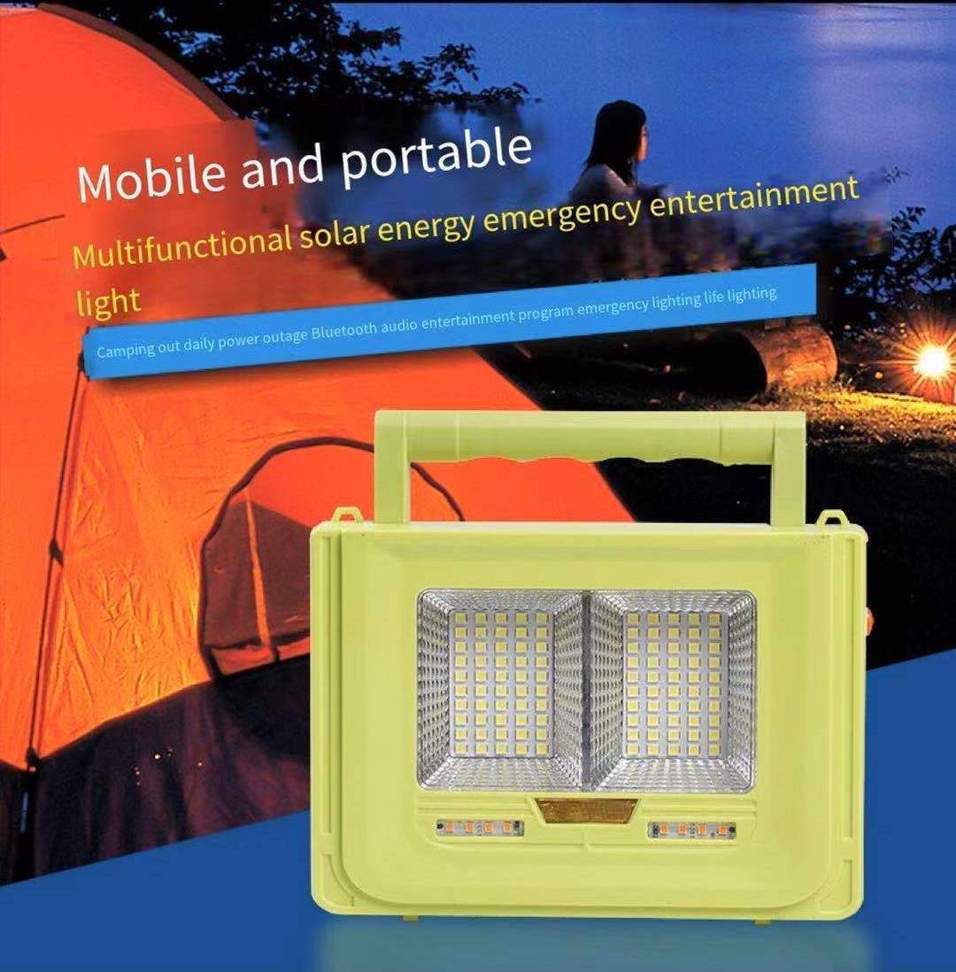 Outdoor Portable Solar Power Station Power Bank Station Rechargeable Camping solar flash light