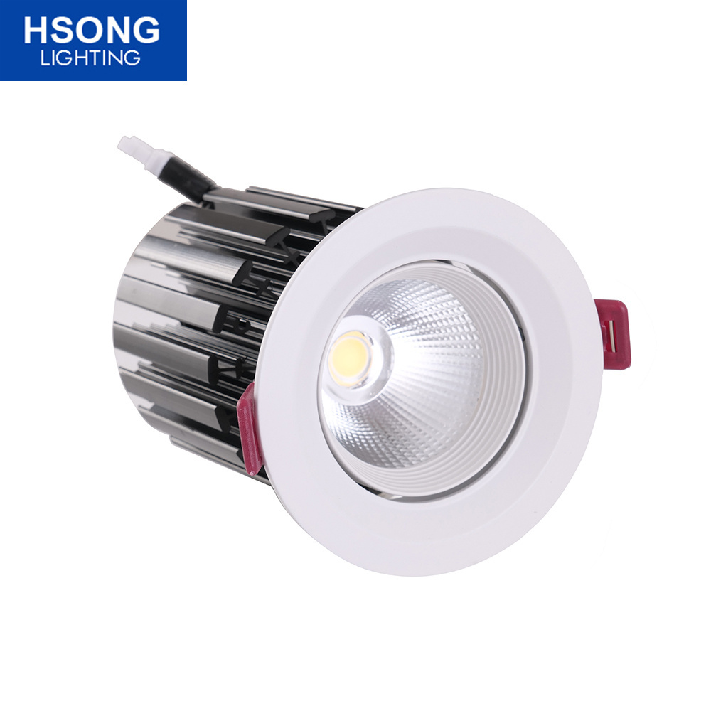 Top 40w downlight cob adjustable downlight dimmable led recessed lights ceiling recessed light led down light for project