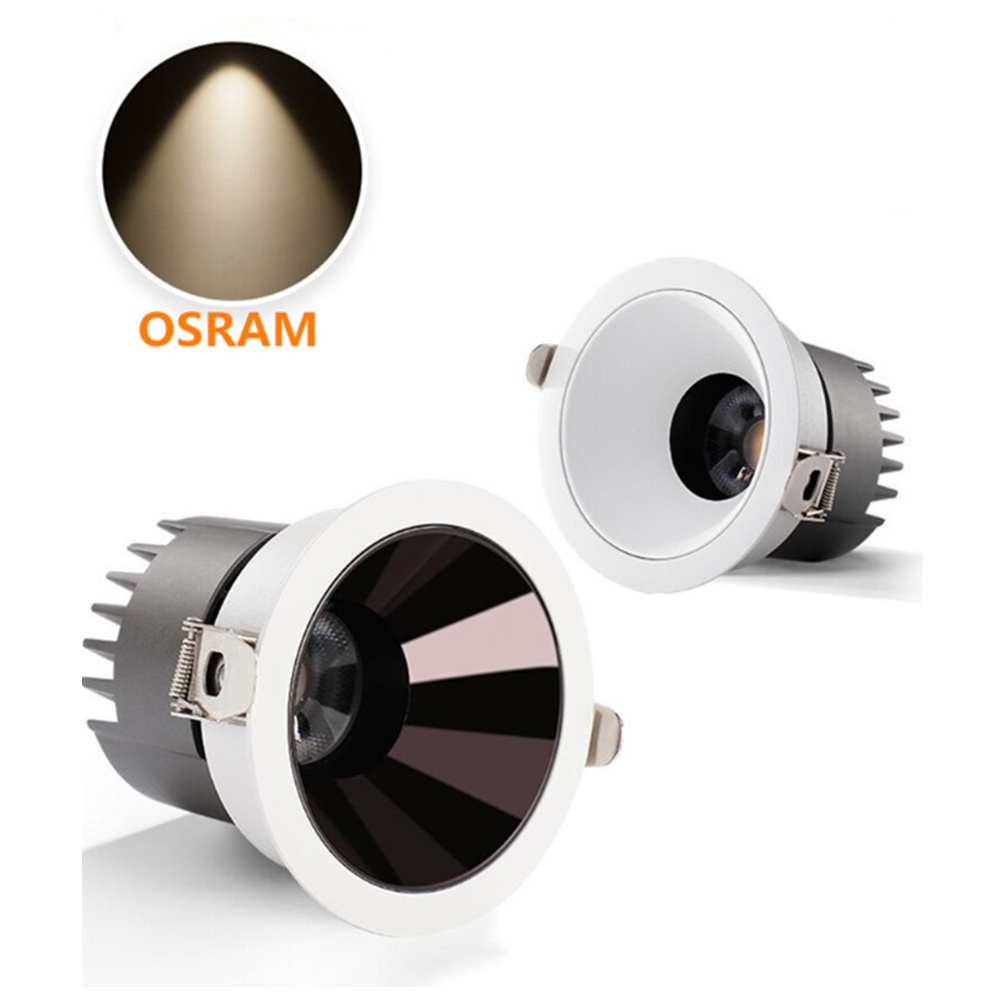 HSONG  Dimmable Recessed High Lumen CRI95 COB downlights 3 CCT 10W 12W 15W 20W Led spotlights