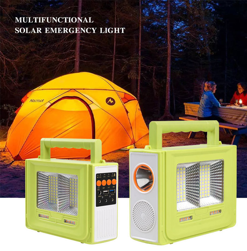 Outdoor Portable Solar Power Station Power Bank Station Rechargeable Camping solar flash light