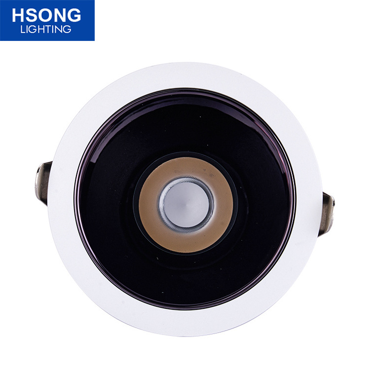 Modern die casting aluminum downlight Recessed gold downlight three colors  ceiling light for Home Hotel Spotlight Light