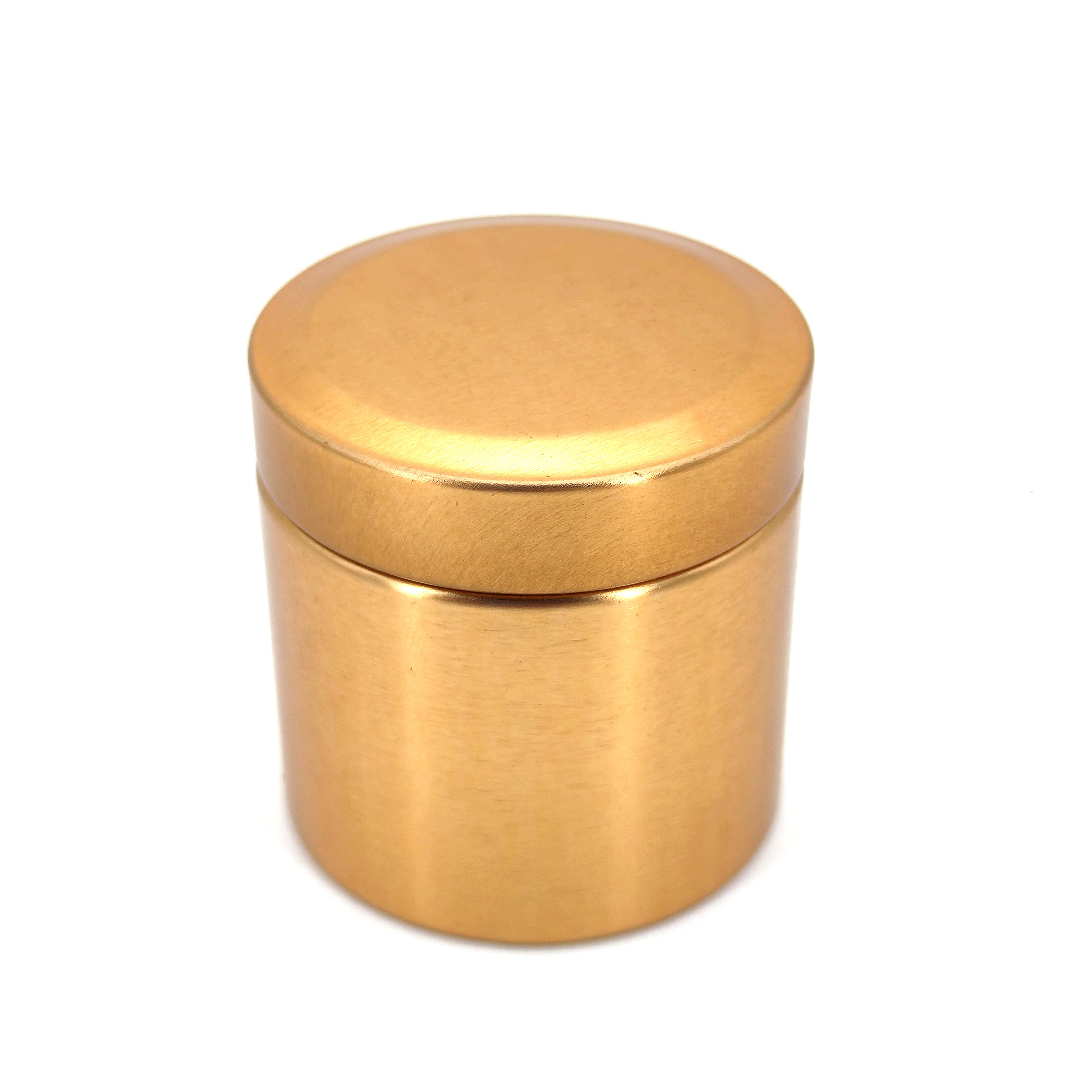 Small round shape double lid airtight tin box custom airtight plug lid tea tin box