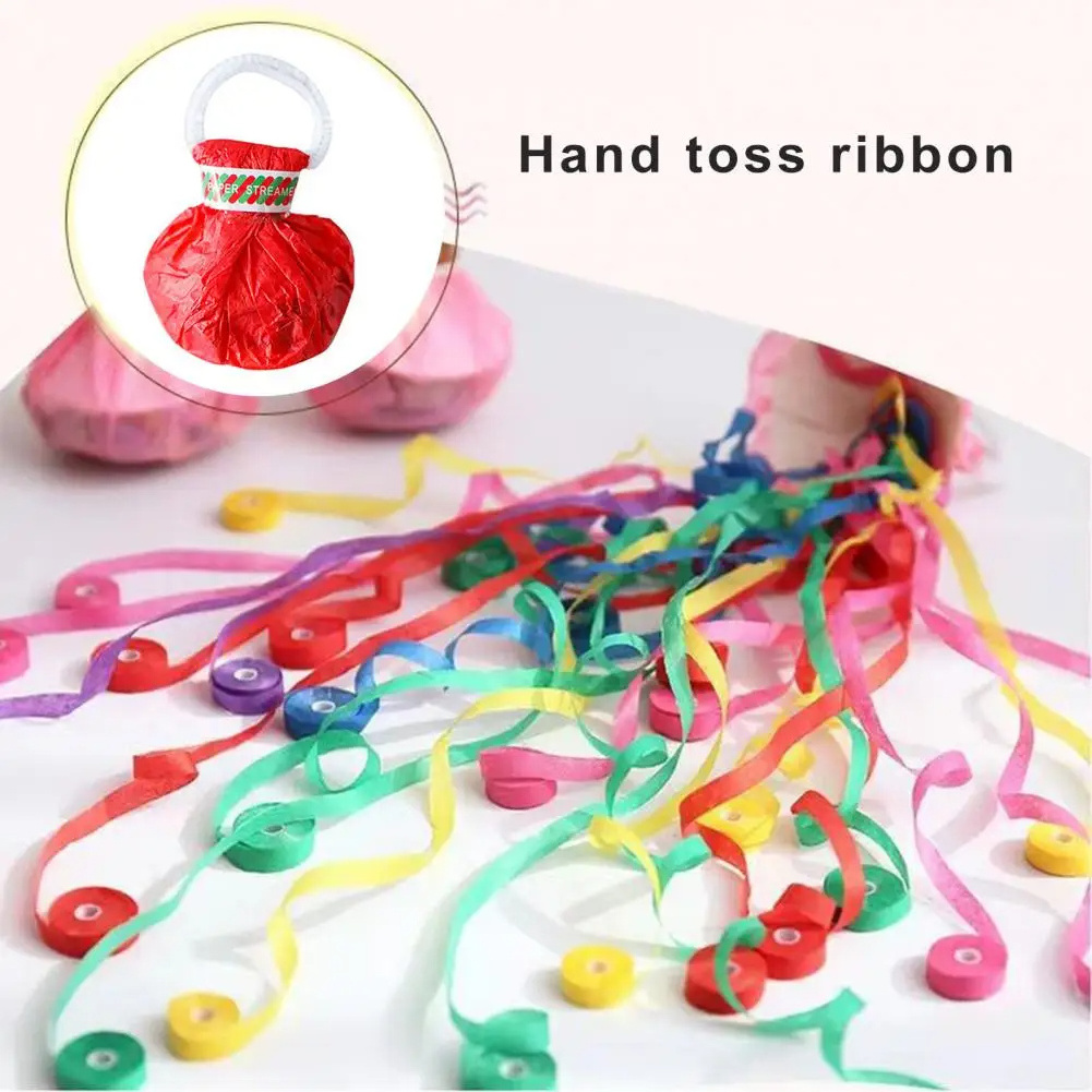 Birthday Wedding Party Supplies Props Hand Throw Streamers Poppers Ribbon Confetti No Mess Paper Throw Streamers