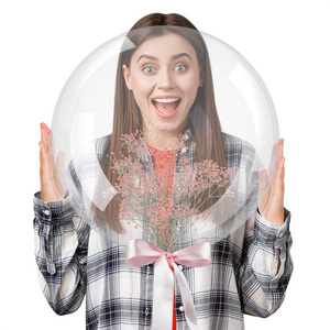 Wedding birthday party supplies 18 inch PVC transparent helium bobo balloons