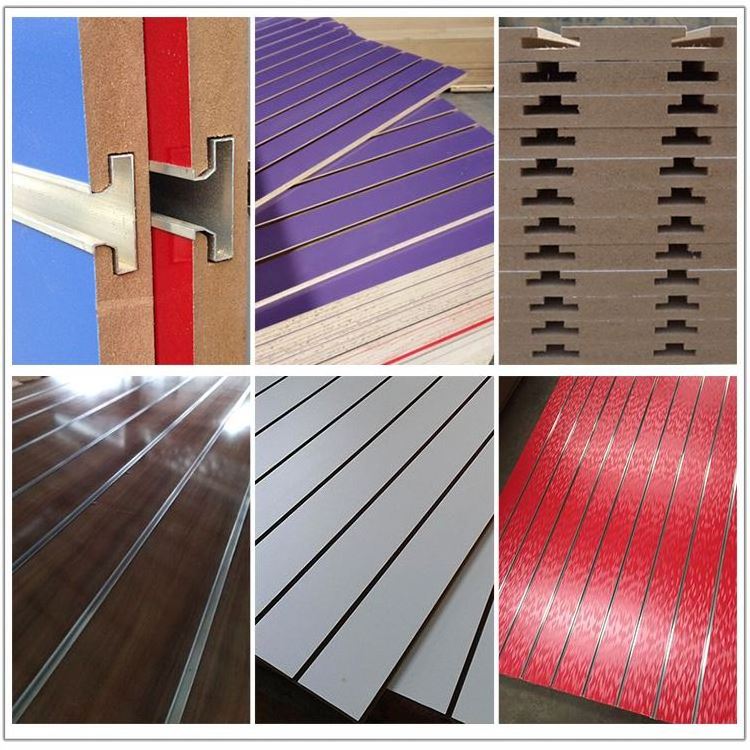 Slat wall panel/slatwall/Melamine MDF Slotted Board Panel