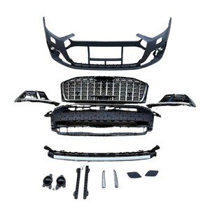 Hoshi version front bumper kit no replacement headlights, non-destructive upgrade 2018-2022 Audi A8 D5 4N8 4NX grille bumper