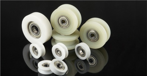 Manufacturer overmolding OEM u groove plastic small pulley wheels for rope nylon plastic roller wheel