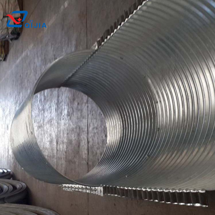 Small diameter 850 mm two plates per circle assembly corrugated steel culvert pipe