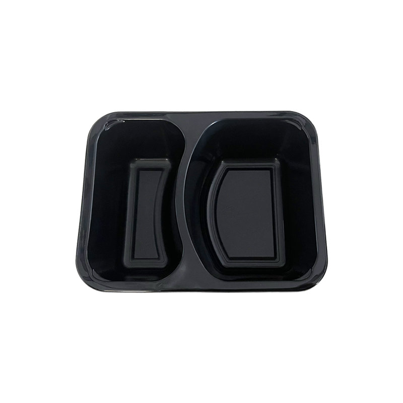 Wholesale Airline CPET Tray 2 Compartment Microwavable Safe CPET Food Trays Meal Prep Containers