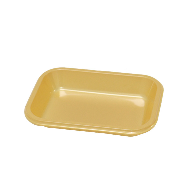 Factory Price Rectangular Food Packaging Box Black PP Sealable Tray Wholesale Plastic PP Tray For Seafood Or Fruit