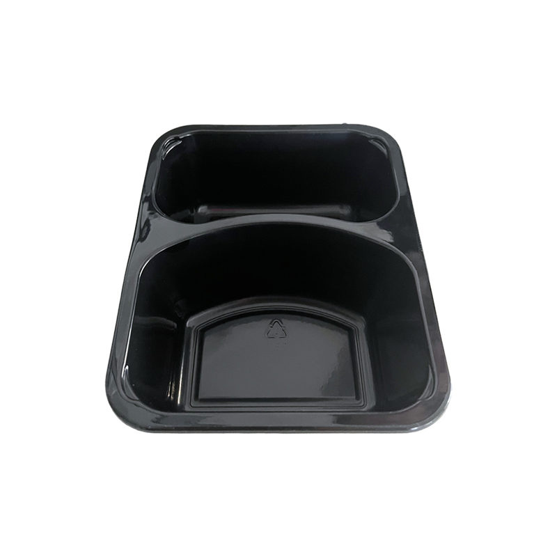 Wholesale Airline CPET Tray 2 Compartment Microwavable Safe CPET Food Trays Meal Prep Containers