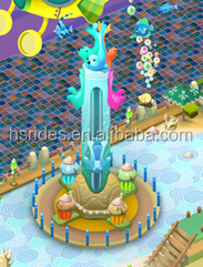 interactive Amusement Park Ride Games for theme park swing tower