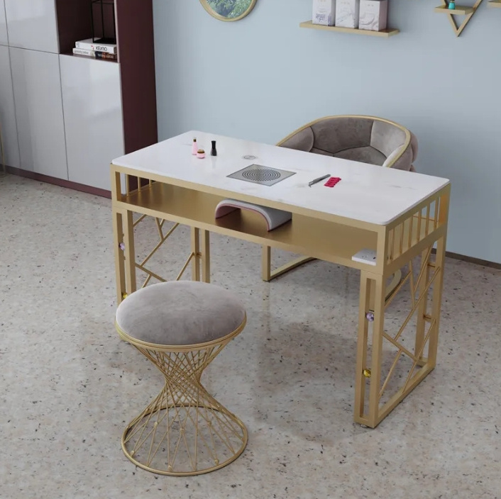 Light Luxury Nail Technician Table And Chairs Nail Care Manicure Table