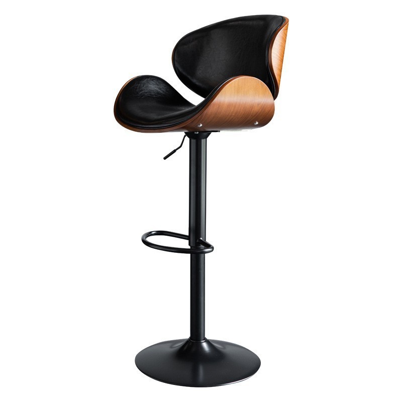 Modern luxury leather counter height rotating high stool suitable for bars, kitchens, and restaurants