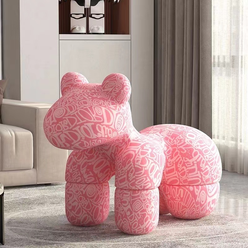 Design Personalized Seat  Hotel Living Room Pony Chair Animal Modeling Stool Seat Puppy Chair  Pony Chair