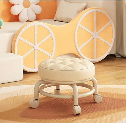 Small Stool Pulley Low Stool With Universal Wheel Learning Stool Household Lazy Roller Skating Beauty Sewing Small Chair