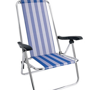 Outdoor leisure folding spring chair with armrests backrest can be printed advertisement folding beach chairs