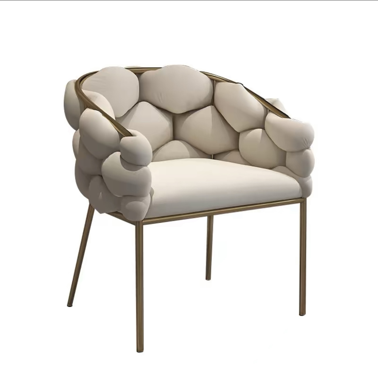 Luxury Modern Accent Chair Living Room Furniture Home Furniture Sofa Metal Base Velvet Chair