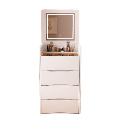 Modern Drawers Storage Bedroom Furniture Nordic Small Dressing Table with Mirror and Stool