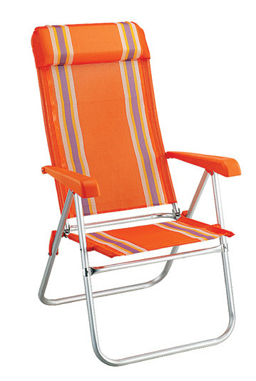 Outdoor leisure folding spring chair with armrests backrest can be printed advertisement folding beach chairs