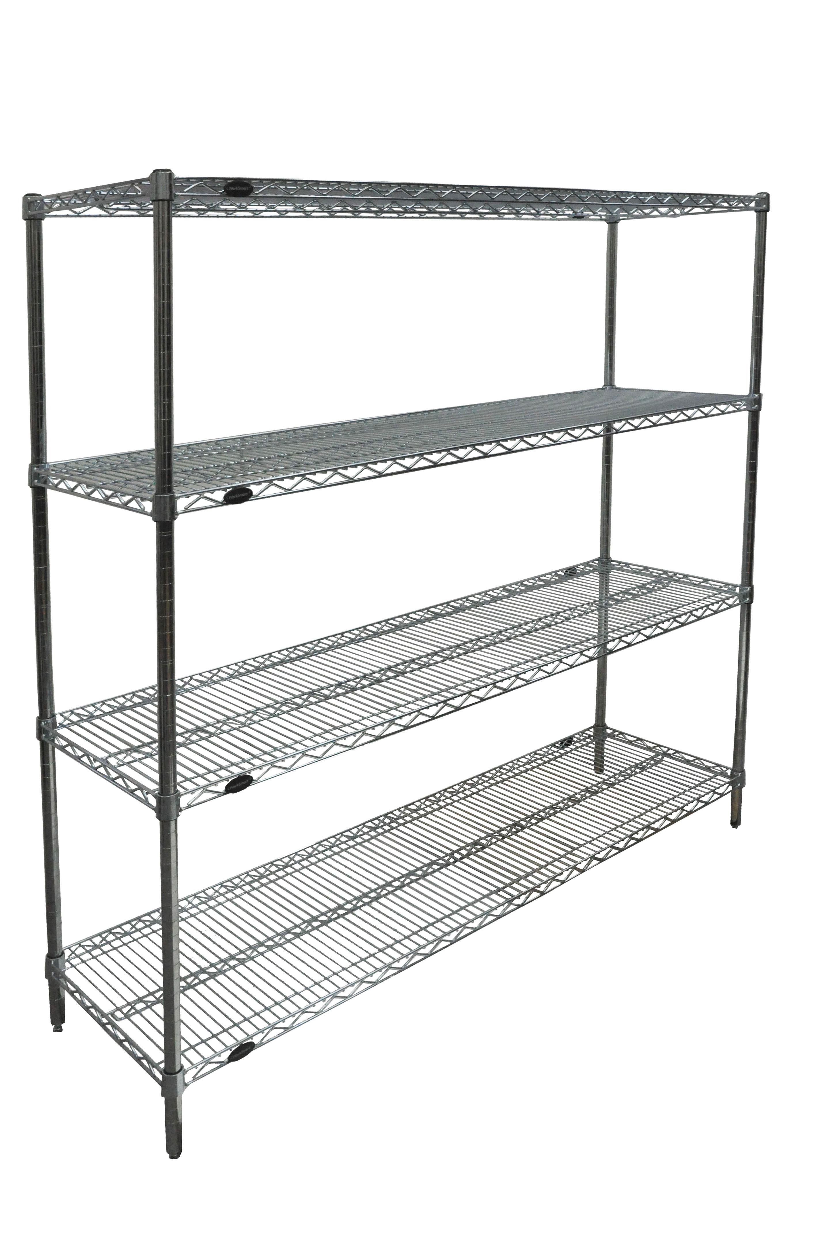 Powder Coated Heavy Duty Metal Storage Wire Shelves Adjustable Wire Rack Shelving