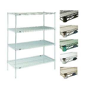 Powder Coated Heavy Duty Metal Storage Wire Shelves Adjustable Wire Rack Shelving