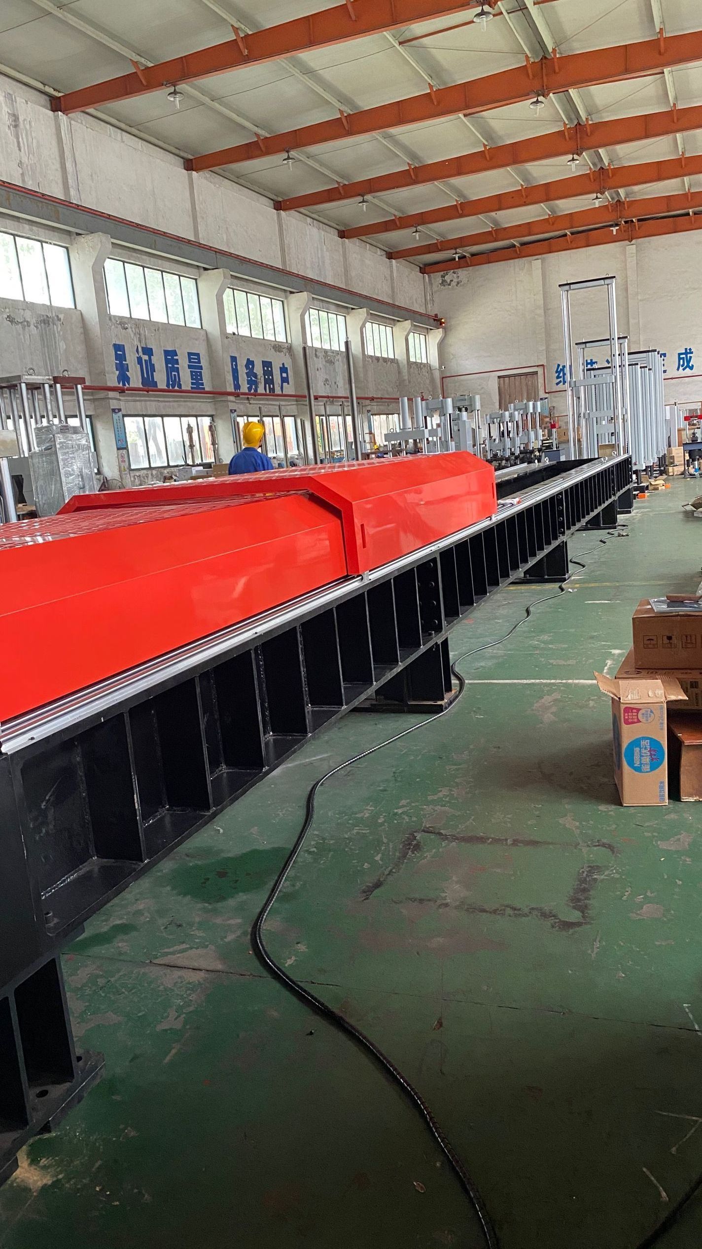 Chain Webbing Sling Horizontal Tensile Testing Machine 2000kN 200Ton+ Horizontal Test Bed