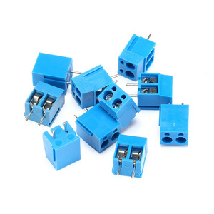 KF300 Pitch 5MM Connector Screw Terminal Connector 250V 16A 14-22AWG Straight Leg Copper Blue PCB Terminal Blocks