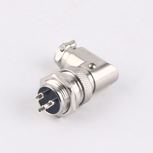 GX16 90 Degree Right Angle XLR 16mm Elbow 2 3 4 5 6 7 8 9 Pin Female Plug Male Chassis Mount Socket Aviation Connector