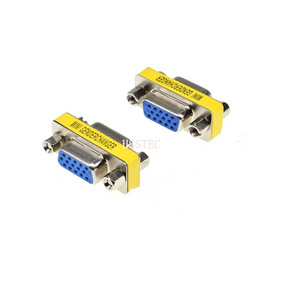 VGA SVGA DB15 15pin FEMALE to FEmale CONNECTOR 15p Mini Gender Changer Adapter