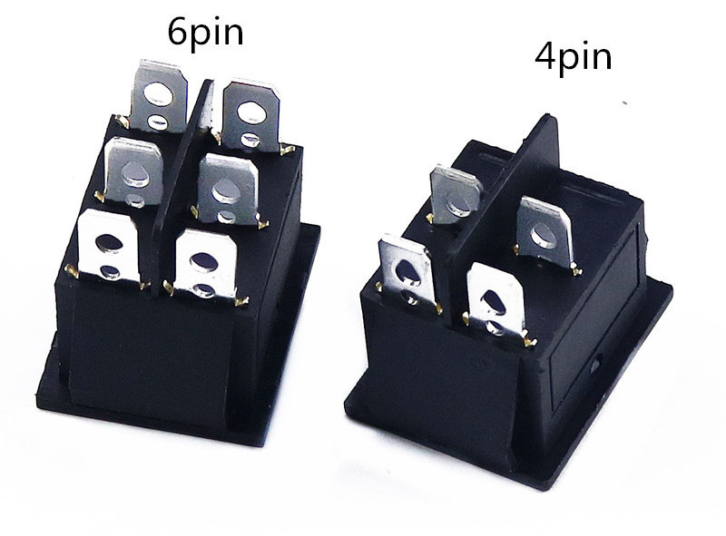 Latching Rocker Switch Power Switch I/O 4 Pins With Light 16A 250VAC 20A 125VAC KCD4