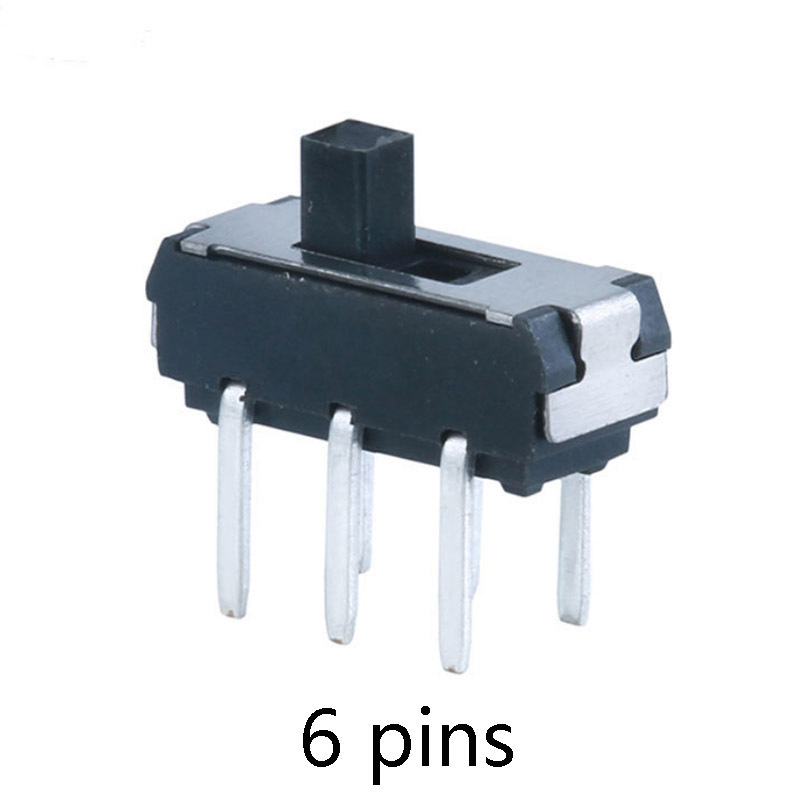 6 Pin Mini Slide Switch Micro Toggle Switch Miniature Limit Switch 2Position 6pins black