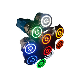 16mm Metal Push Button Switch LED Light 3-6V 12V 24V   220V Self lock/ Momentary Self  reset Car Start Button Power Button