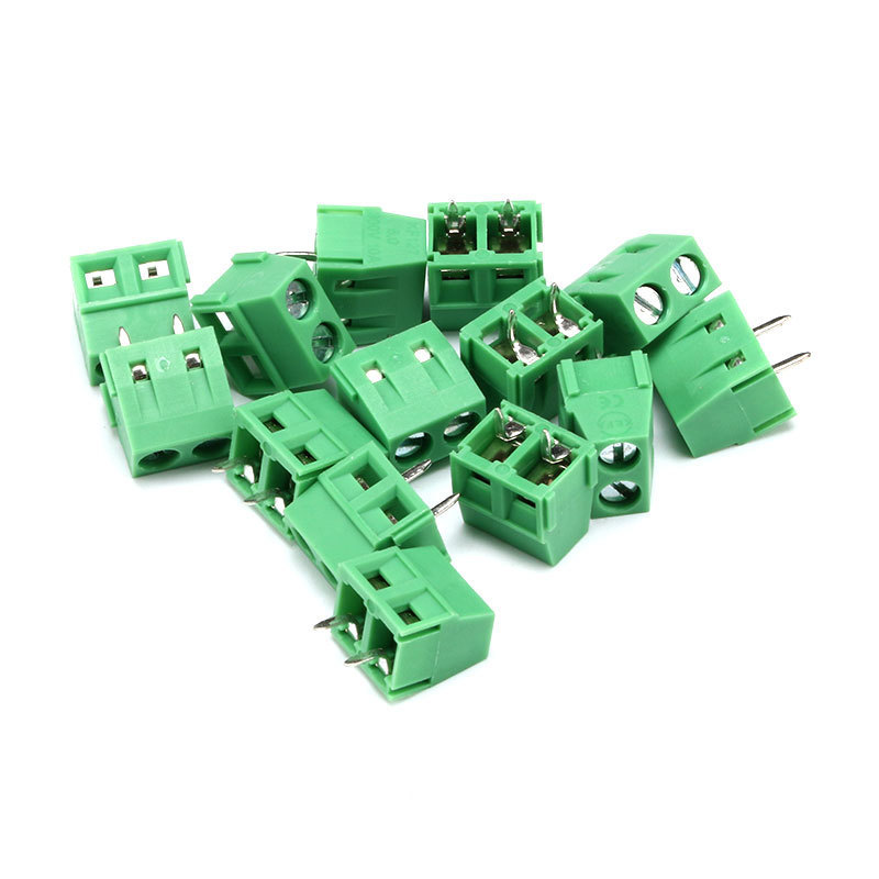 Green KF127 2Pin 3Pin Screw Terminal Block Wire Straight Pin 26-14AWG Cable Connector Green PCB Terminal 5.0MM Spliceable