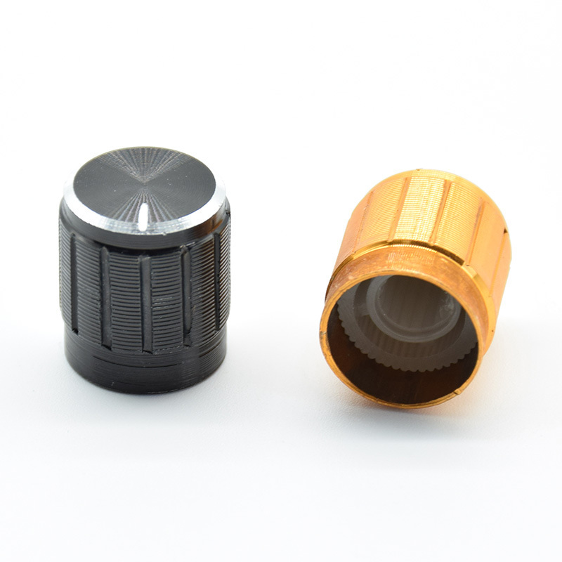 Aluminum Potentiometer Knob Inner Volume Control Rotary Switch 15*17mm 15x17mm Ship Black gold silver 6mm holes