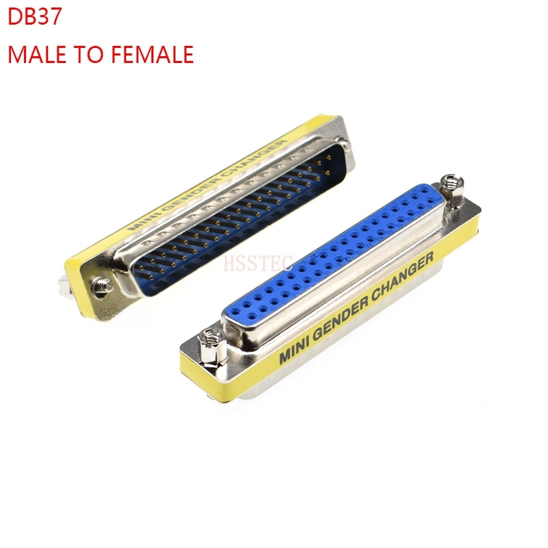 DB37 37pin MALE to FEmale serial port CONNECTOR D-Sub COM CONNECTORS 37 pin 37p Mini Gender Changer Adapter