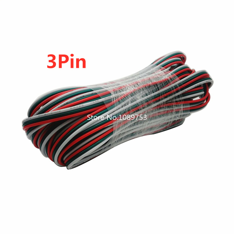 2/3/4/5/6pin Electrical Wire 22 AWG LED Strip Connector Cable For 5050 RGB RGBW RGBWW WS2812 CCT LED Modules