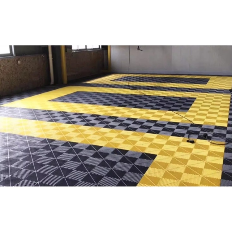 anti slip Plastic Modular PP PVC Floor Garage Tile Interlocking for parking garage floor