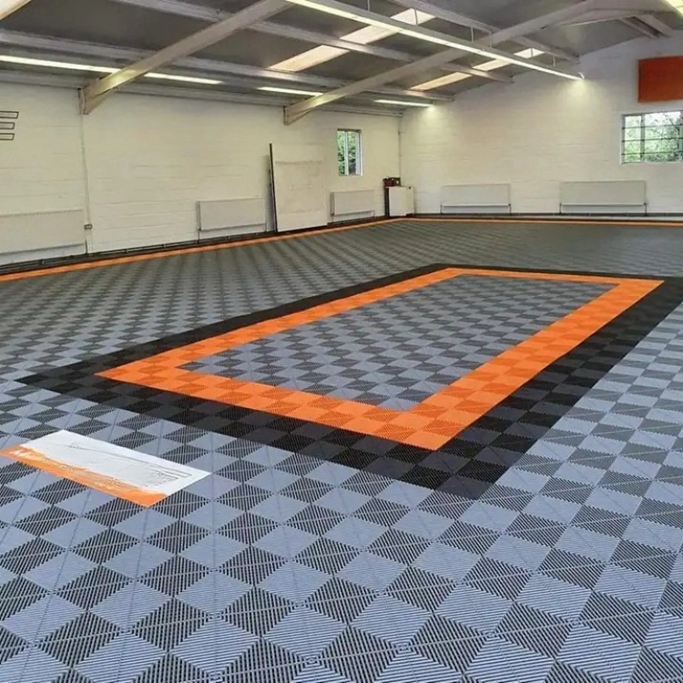 Anti Slip Modular Garage Floor Tiles Pp Mats For Workshop Car Wash