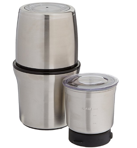 Stainless Steel Wet and Dry Coffee/Spice/Chutney Grinder with Two Bowls KWG-130   KWG-130B  KWG-130C KWG-130H