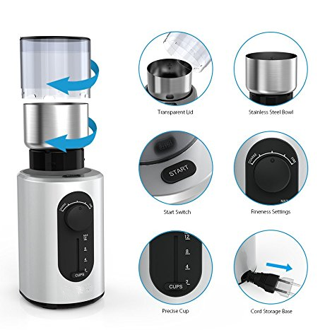 KWG-100  Electric  Coffee  Grinder  Herbs, Grains, Nuts, Spice Electric Blade Coffee Grinder/ Coffee Mill