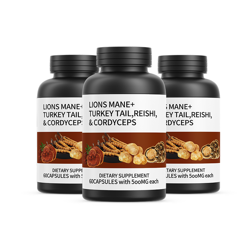 OEM/ODM Herbal Supplement Reishi Extract Capsules Ganoderma Lucidum Capsules Reishi Mushroom Powder Capsules