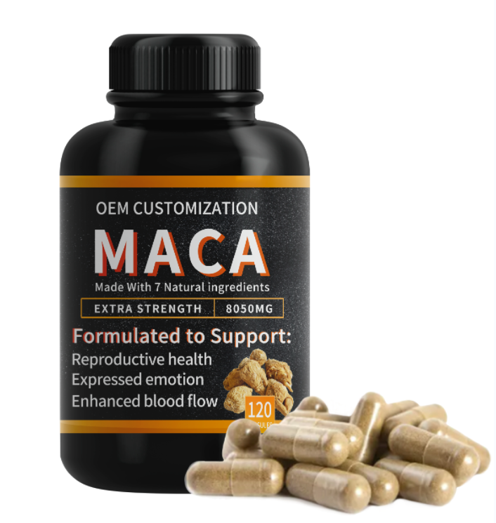 OEM ODM Organic Maca Root Extract Maca Powder 500mg Maca Root Capsules Supplement