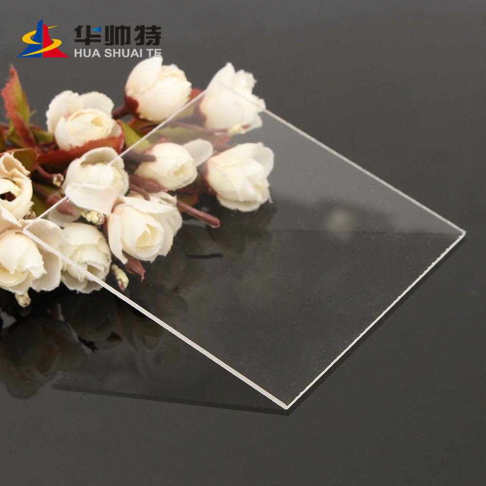 HUASHUAITE Clear 100 Virgin 1220*2440 2mm 3mm 5mm Llucite Perspex Clear Cast Acrylic Plastic Sheet