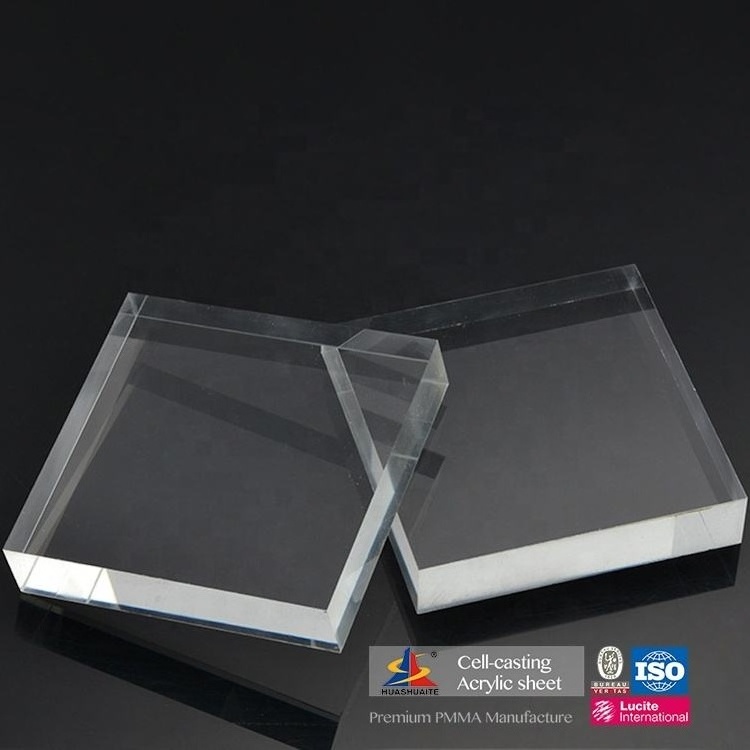 HUASHUAITE Clear 100 Virgin 1220*2440 2mm 3mm 5mm Llucite Perspex Clear Cast Acrylic Plastic Sheet