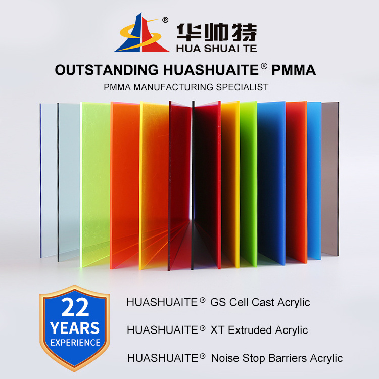 HUASHUAITE 2m x 1m 4x8ft 4mm 10mm 25mm 80mm Clear Thick Transparent Resin Cast Plastic Acrylic Sheet Board Plates