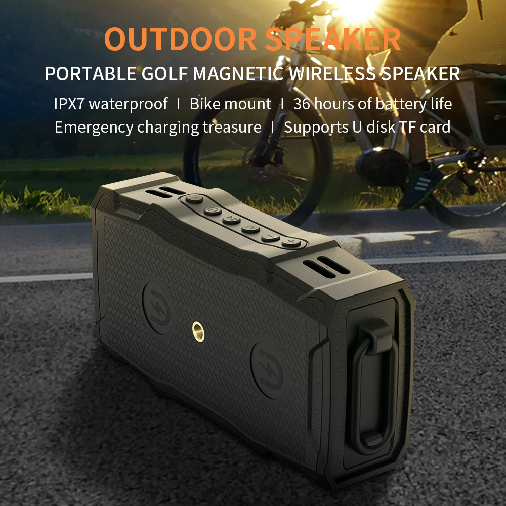 X8 Outdoor golf Speaker with Magnetic solar 30W Portable Blue-tooth Speakers ,IPX7 Waterproof, Outdoor lighting,36H Player