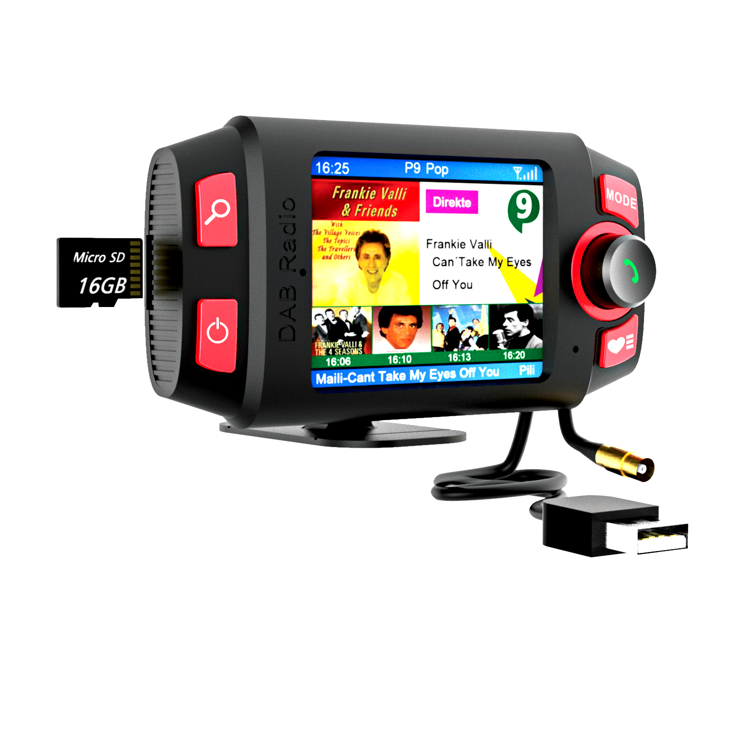 Factory Price DAB C8 2.4Inch Full Color LCD Screen FM Transmitter DAB Car Receiver Radio Receiver Adapter