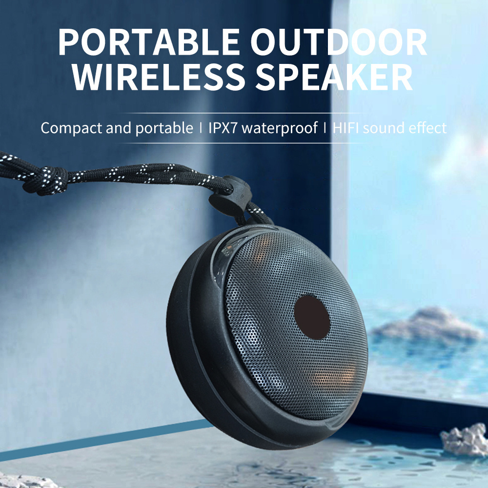 Rounded design H16 IPX7 MINI waterproof portable speaker with HIFI sound effect support BT 5.3