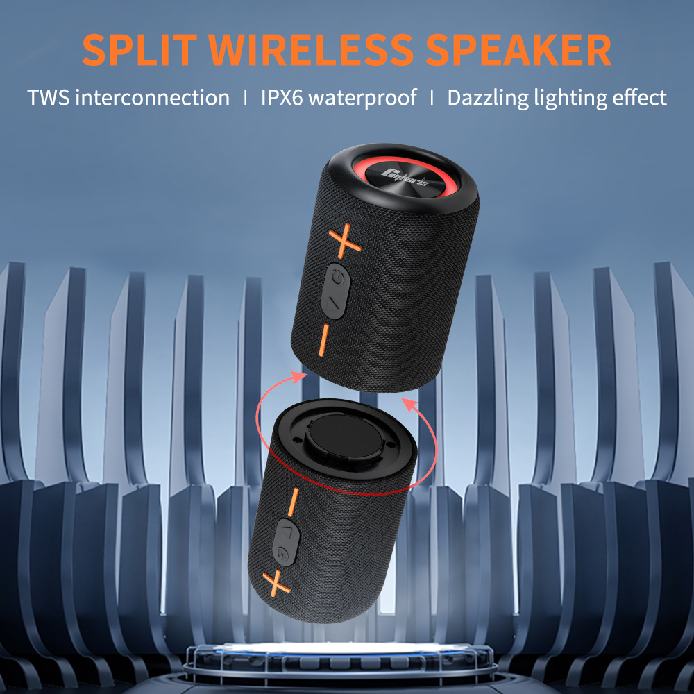 Cyboris S10 2 In 1Separable Speaker for Smart Phone 360 Stereo Surround Wireless Music Box TF Card Home Theater Portable Speaker